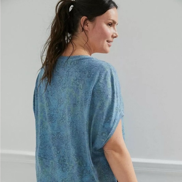 Anthropologie Saturday/Sunday Blue Zelda Tunic Dress Size Small Stretch Casual - Picture 2 of 11